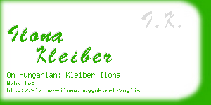 ilona kleiber business card